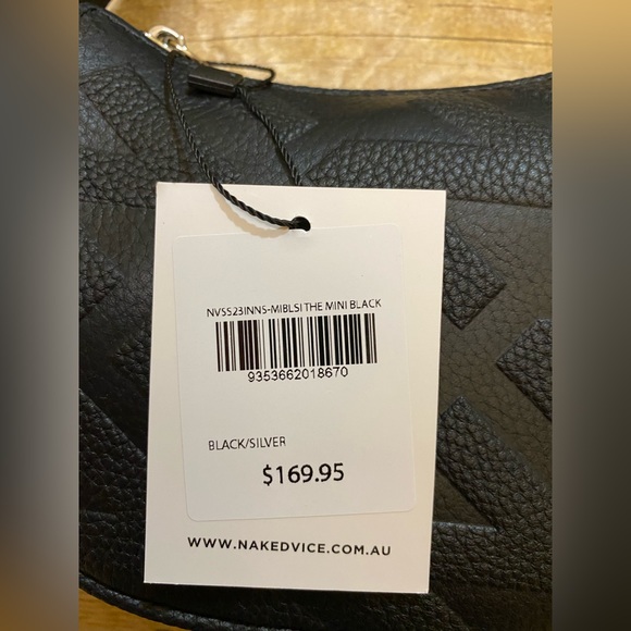 NWT Naked Bice THE MINI BLACK Handbag - Picture 8 of 12